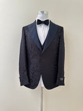 Blue Self Print Tuxedo
